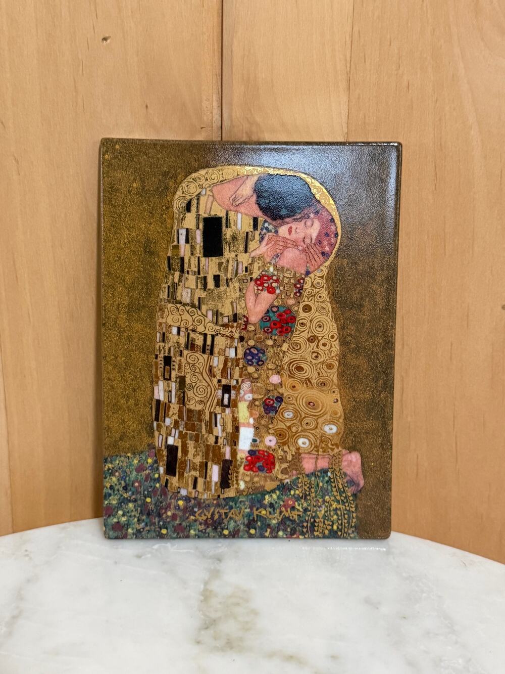 Vintage Goebel Artis Orbis Museum Art Plaque of Gustav Klimt "The Kiss"